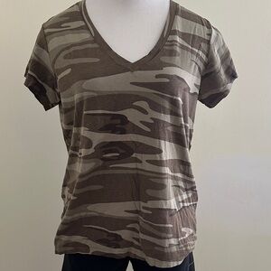 Alternative Apparel Camouflage V-Neck Tee